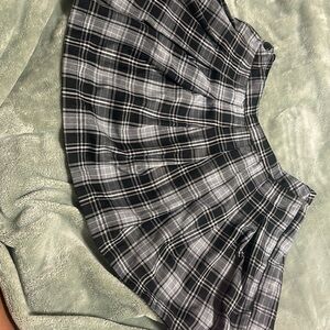 Black and white skirt.